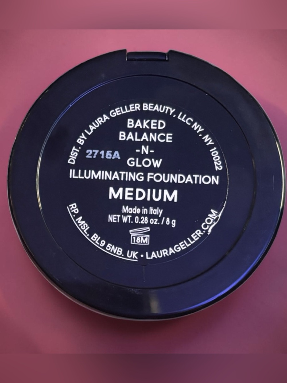 NIB! Laura Geller Baked Balance-n-Glow Illuminating Foundation Medium - Picture 2 of 10